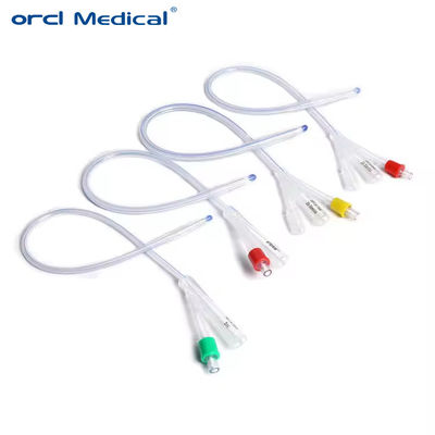 Hot Style Urin Katheter Einweg-Steril 100% Silikon 3-Wege Standard Typ Foley Silikon Katheter
