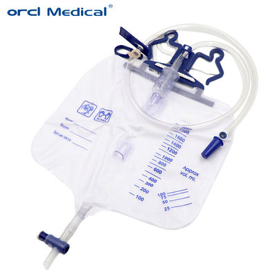 Einweg-Kirurgische Urologie Medizinische Sterilität 2000 ml Luxus-Urin-Drainage-Taschen