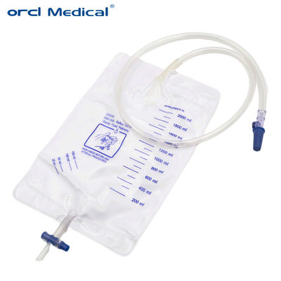 Einweg-Medizinisch-chirurgische 2000 ml Urin-Drainage-Tasche mit Schub-/Zugventil