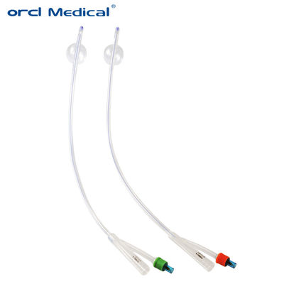 Einweg-Medizinprodukt Steriler 2-Wege/3-Wege Silikon-Foley-Katheter in der Urologie