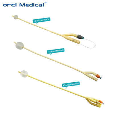 Medizinischer Einweg-Urethralrohr-Ballon-Dilatationskatheter 2 Weg 3 Weg Latex-Foley-Katheter mit Silikonbeschichtung