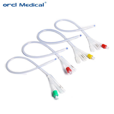 Medical Silicone Coated Foley Catheter Adult Urethral Catheter Tube in 1-Way 2-Way 3-Way-Optionen